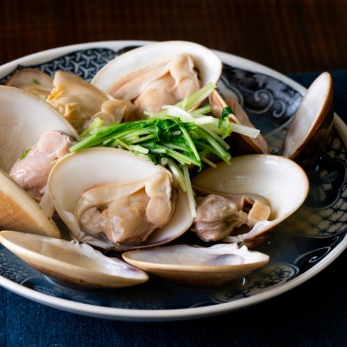 【昆布だし】蛤と水菜の昆布だし