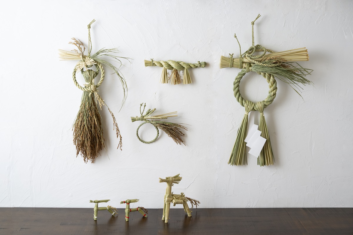 出雲大社の大しめ縄をつくる職人が手がける、アコメヤのしめ縄飾り