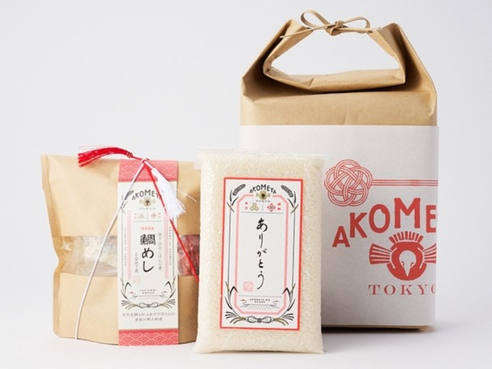AKOMEYA TOKYO/ありが鯛セット(令和6年)お米袋Mサイズ入り