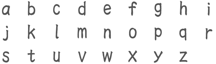 書体イメージ アルファベット