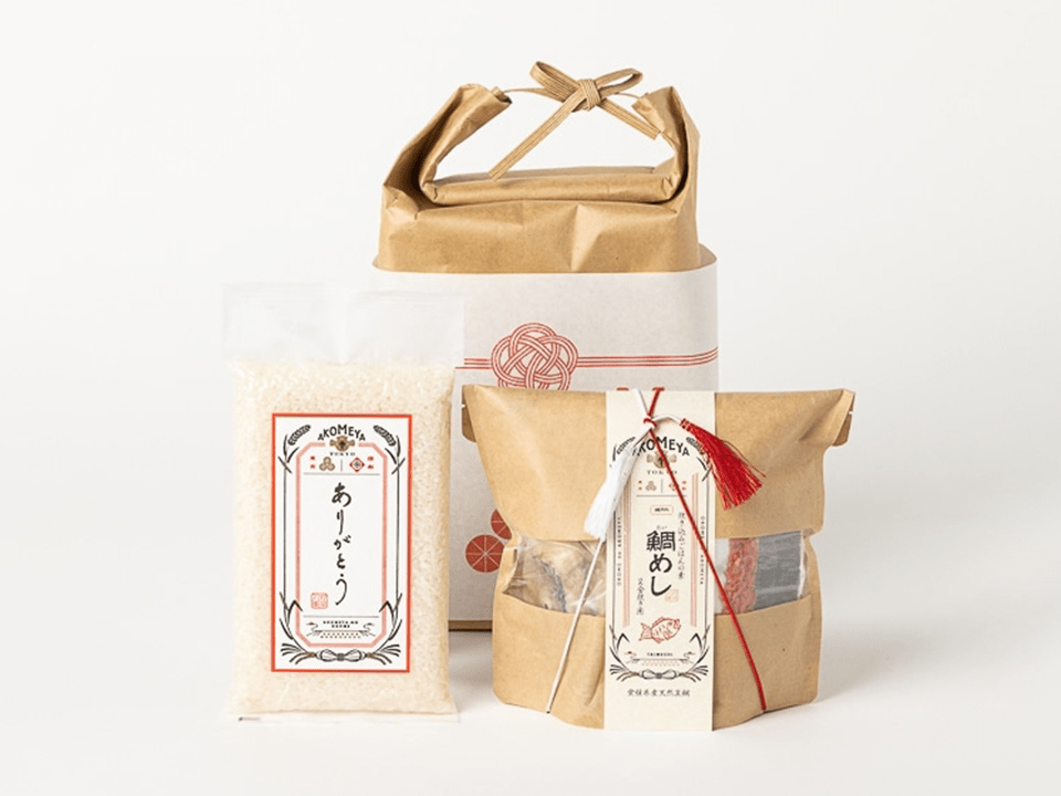 AKOMEYA TOKYO/ありが鯛セット(令和4年)お米袋Mサイズ入り